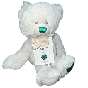 Demdaco Baby Birthstone Plush Toy Bear May Green Emerald Bear Dreamer